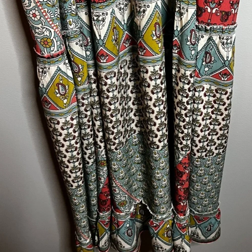 GWENDA PRINTED ADJUSTABLE TASSEL MAXI DRESS Size M - Picture 6 of 16